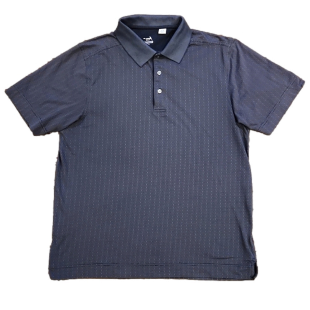 3/$20 Cutter & Buck Blue & Silver Design Polo Shirt